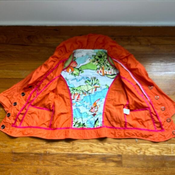 Vintage 80s Renfrew Bright Orange Puff Collar Jacket – Size 8, Made in USA - Picture 3 of 16